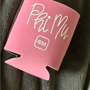 Pink Phi Mu Can Cooler